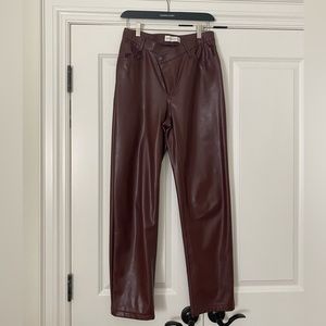 Abercrombie brown leather pants